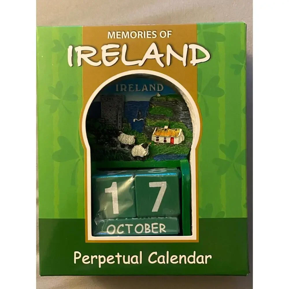 Allied Memories Of Ireland Perpetual Calendar Small Desk Home Decoration